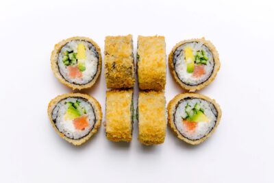 Salmon fume Tempura roll