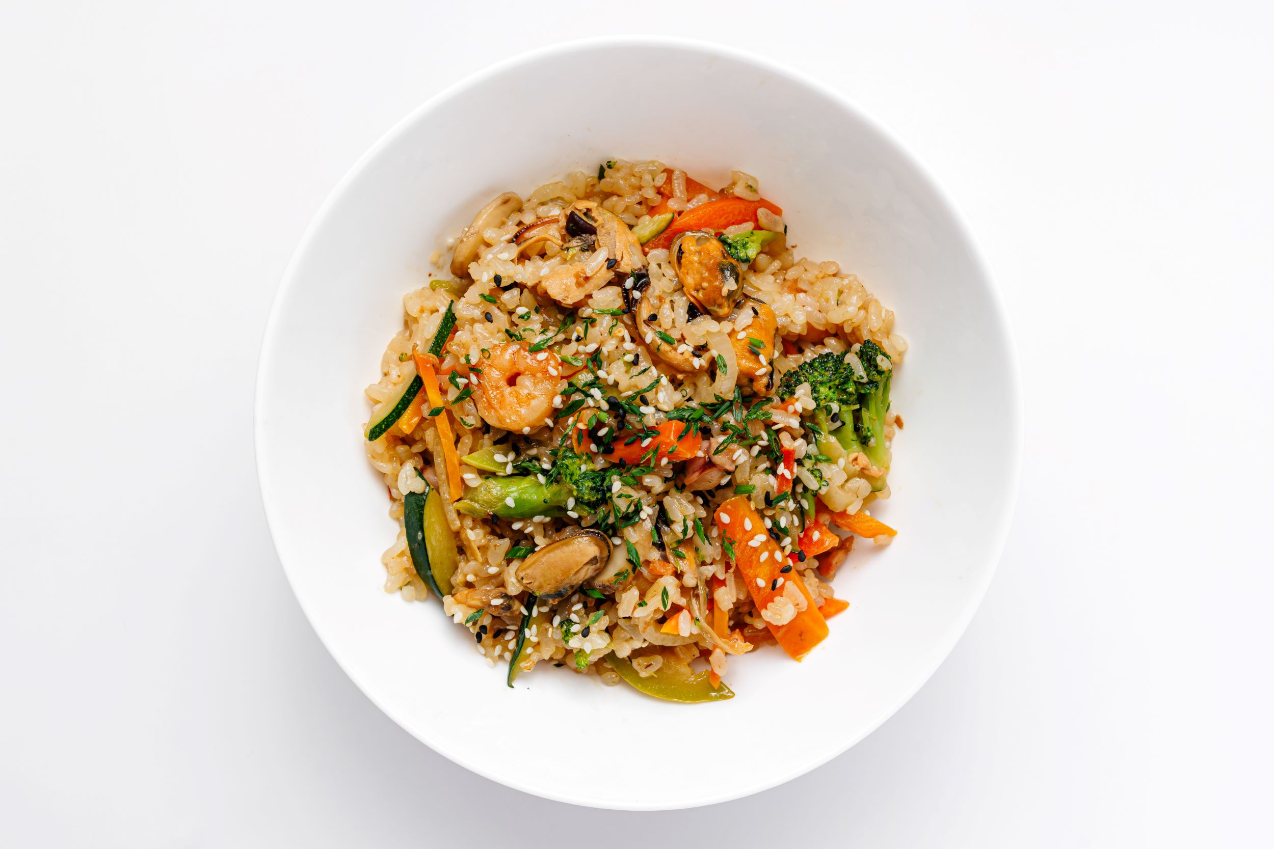 Wok Orez fructe de mare sos cremos stridii